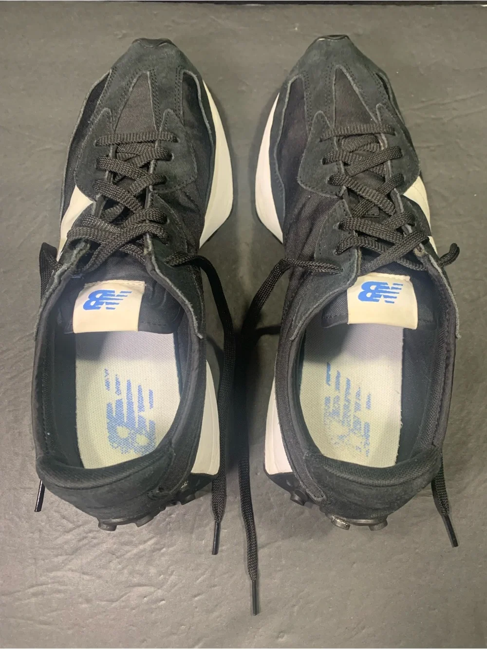 New Balance 327 Men’s Black White Sneakers Shoe Size-13